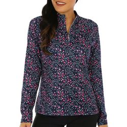 Coral Bay Golf Womens Mock Neck Long Sleeve Top