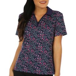 Coral Bay Golf Womens Mesh Inset Short Sleeve Polo