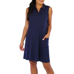 Lillie Green Womens Solid Paxton Pocket Golf  Dress