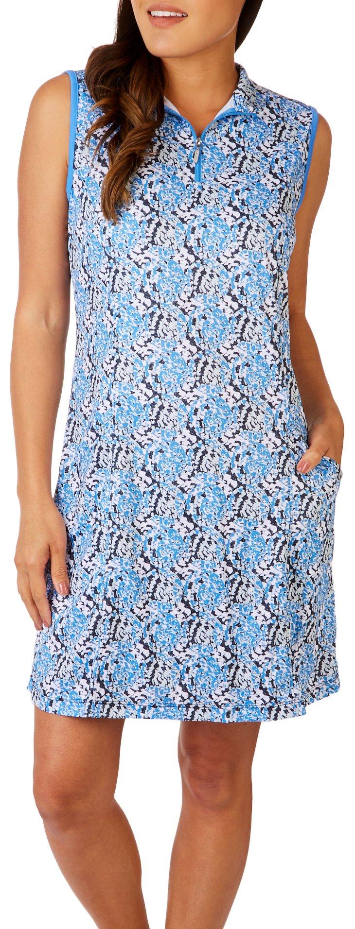 Mimosa Womens 1/4 Zipper Pocket Tasha Print Dress