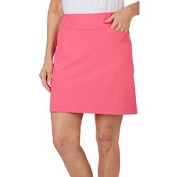 Mimosa Womens 18 in. Thea Solid Woven Pocket Skort
