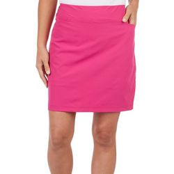Mimosa Womens 18 in. Thea Solid Woven Pocket Skort