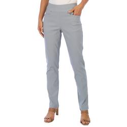 Womens Solid Color Pull On Pants