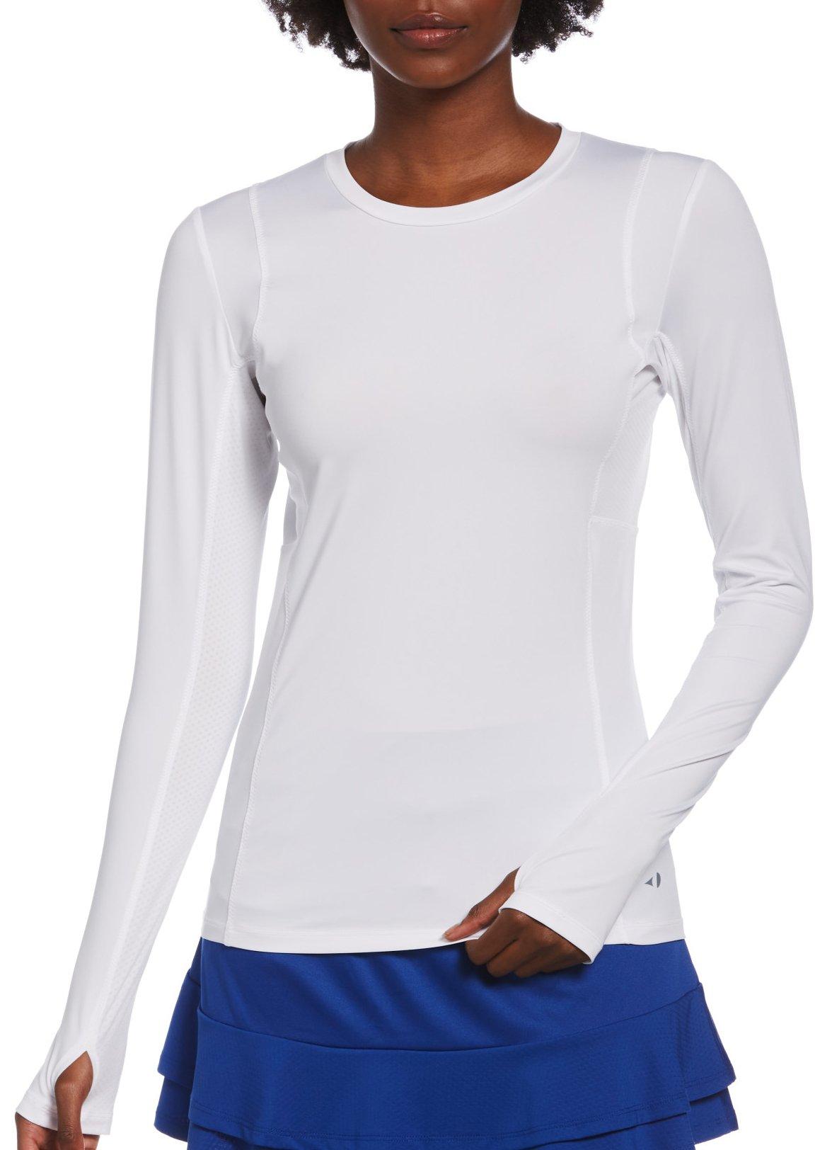Womens Solid Long Sleeve Top