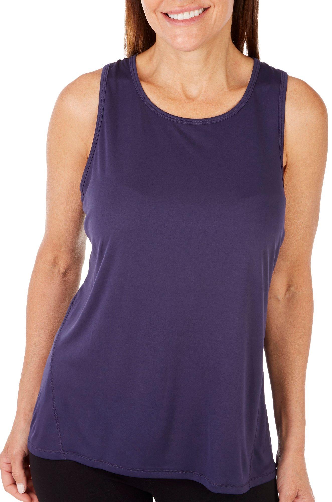 RB3 Active Womens Solid Mesh Back Panel Tank