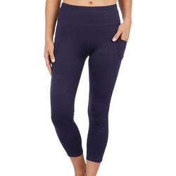 Womens 23 in. Solid Pocket Capris