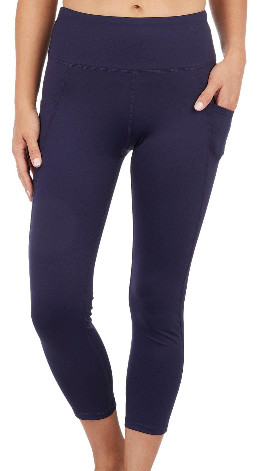 Womens 23 in. Solid Pocket Capris