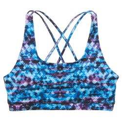 RB3 Active Womens Pixelated Strap Back Sport Bra