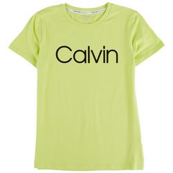 Calvin Klein Womens Logo Short Sleeve Top