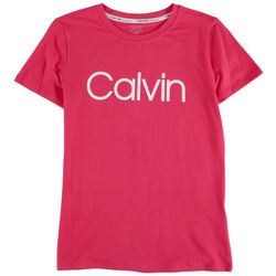 Calvin Klein Womens Logo Short Sleeve Top