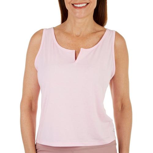 CK Performance Womens Solid Notch Front Tank