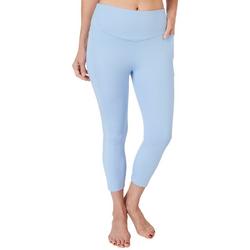 Womens Absolutely Fit Solid Tummy Control 22 Capris