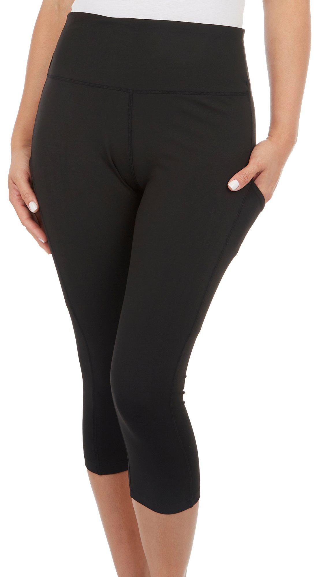 Womens 19 in. Solid Absolutely Fit Tummy Control Capris