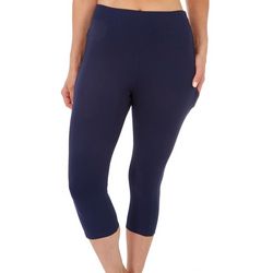 Womens 19 in. Solid Absolutely Fit Tummy Control Capris