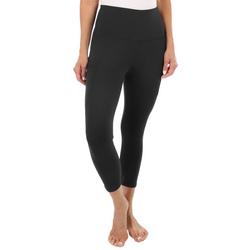 Womens Absolutely Fit Solid Tummy Control 21 Capris