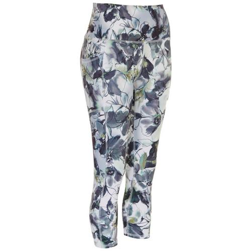 RBX Womens Peached Floral 20 in. Pocket Capri