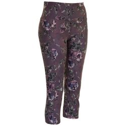 RBX Womens Floral Peached 21 in. Pocket Capri