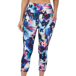 RBX Womens 22 in. Floral Rio Peached Pocket Capri