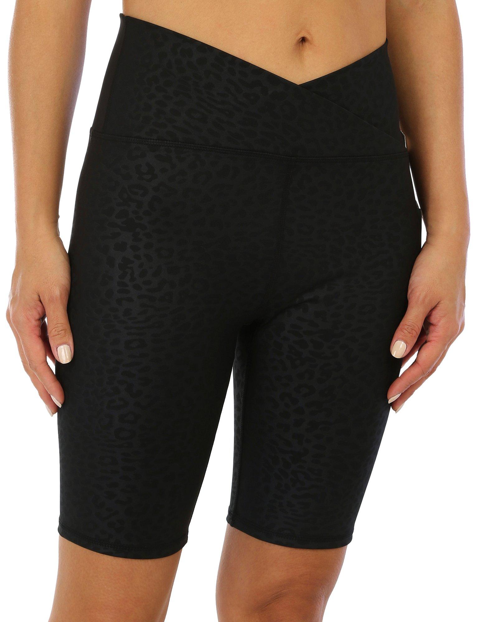 RBX Womens 9 in. Embossed Wrap Bike Shorts