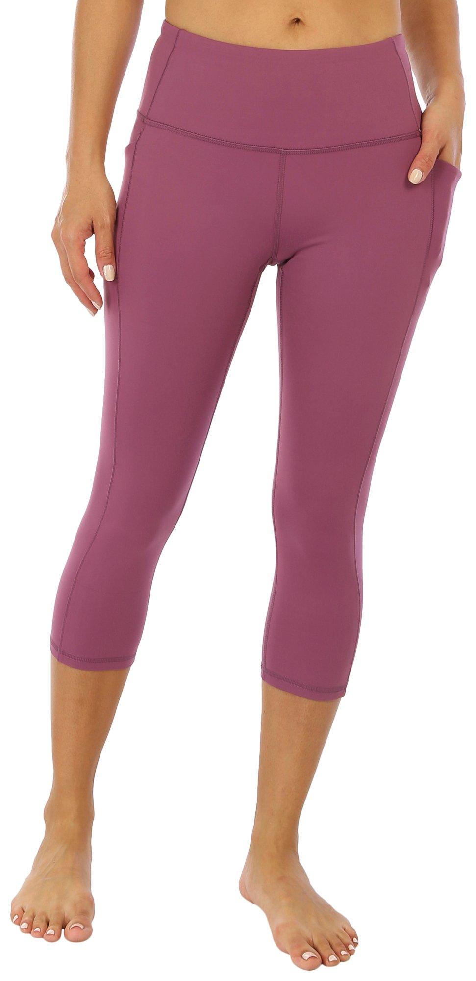 RBX Womens 23 in. Nylon Spandex Peached Pocket Capris
