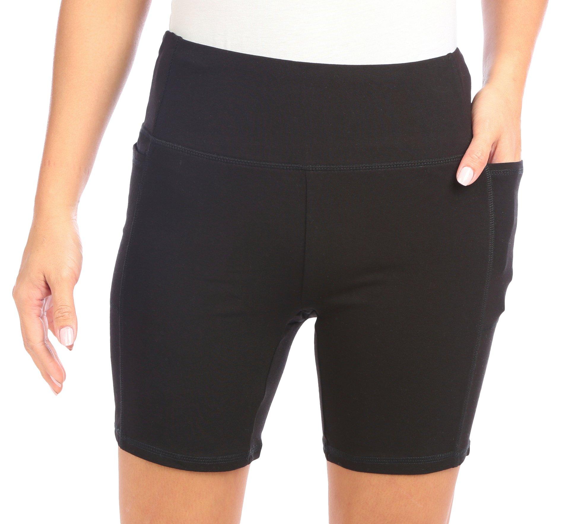 RBX Womens Knit  8 in. Cotton Spandex Bike Shorts