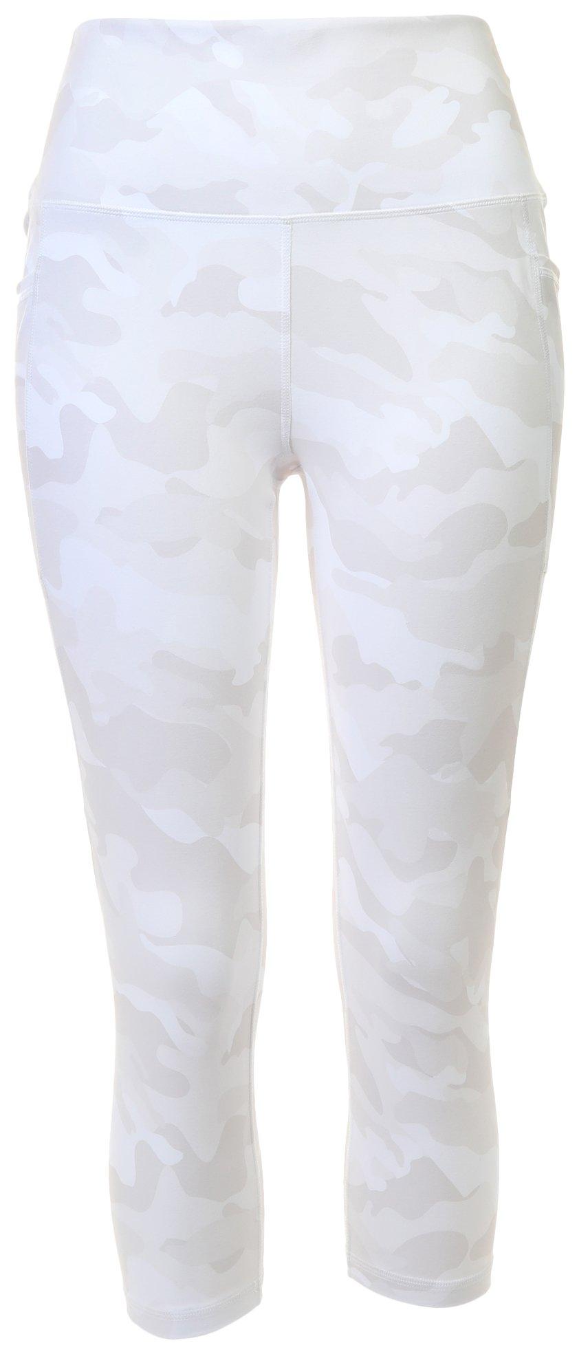 Womens 23 in. Camo Double Peached Pocket Capris