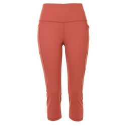 RBX Womens 22 in. Solid Peached Pocket Capri