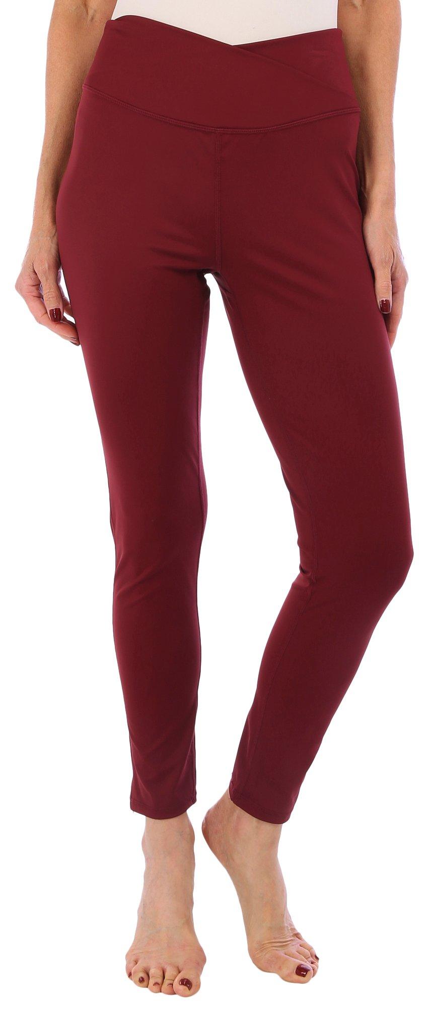 Buy Averno Women Maroon Cotton Lycra Ankle-length Stretchable