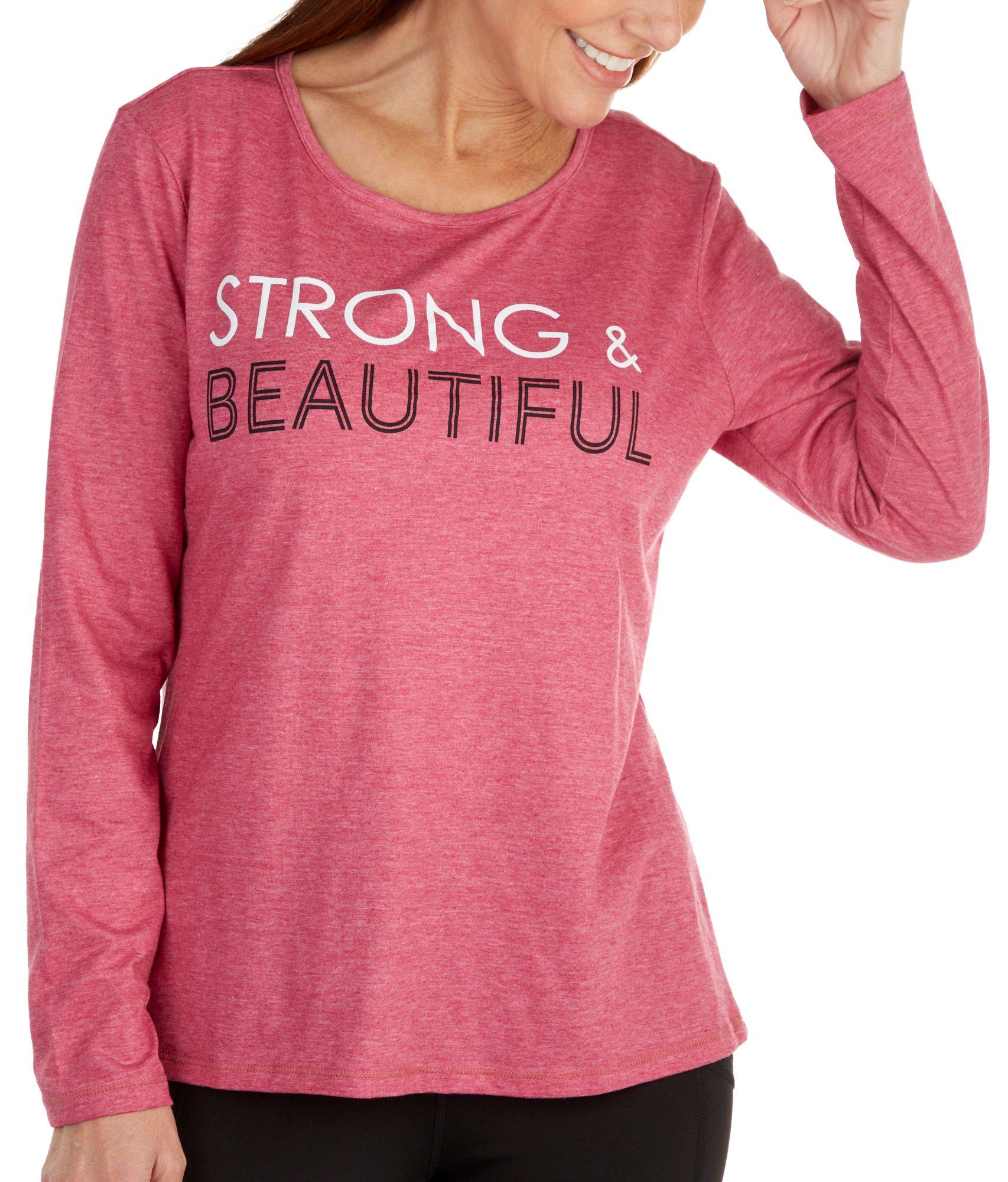 Womens Long Sleeve Strong & Beautiful Tee