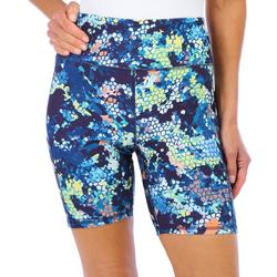 Womens 6 in. Abstract Print Bike Short