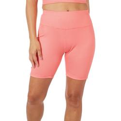 Womens 7 in. Ribbed Two Tone Bike Short
