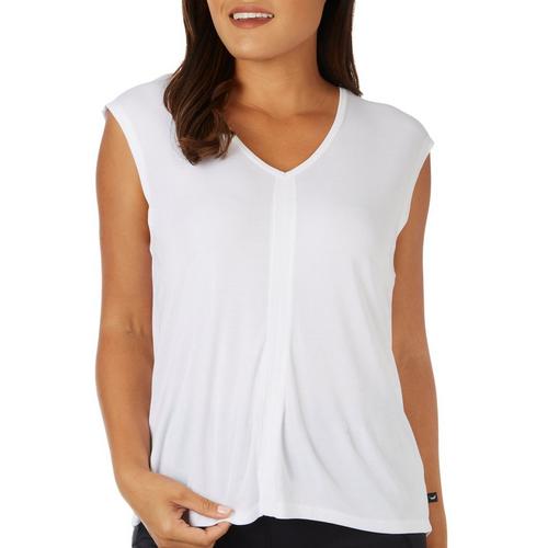 Jessica Simpson Womens Solid Tie Back V Neck