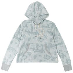 Jessica Simpson Womens Tie Dye Fisher Cropped Hoodie