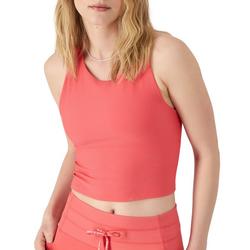 Womens Soft Touch Ribbed Cropped Sports Top