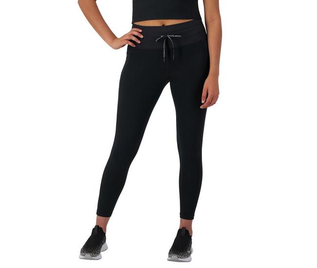 CHAMPION Womens Black Moisture Wicking Pocketed Double Dry Active Wear  Cropped Leggings L 