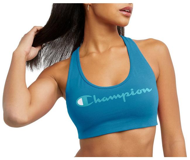 Champion Womens Authentic Solid Logo Sport Bra