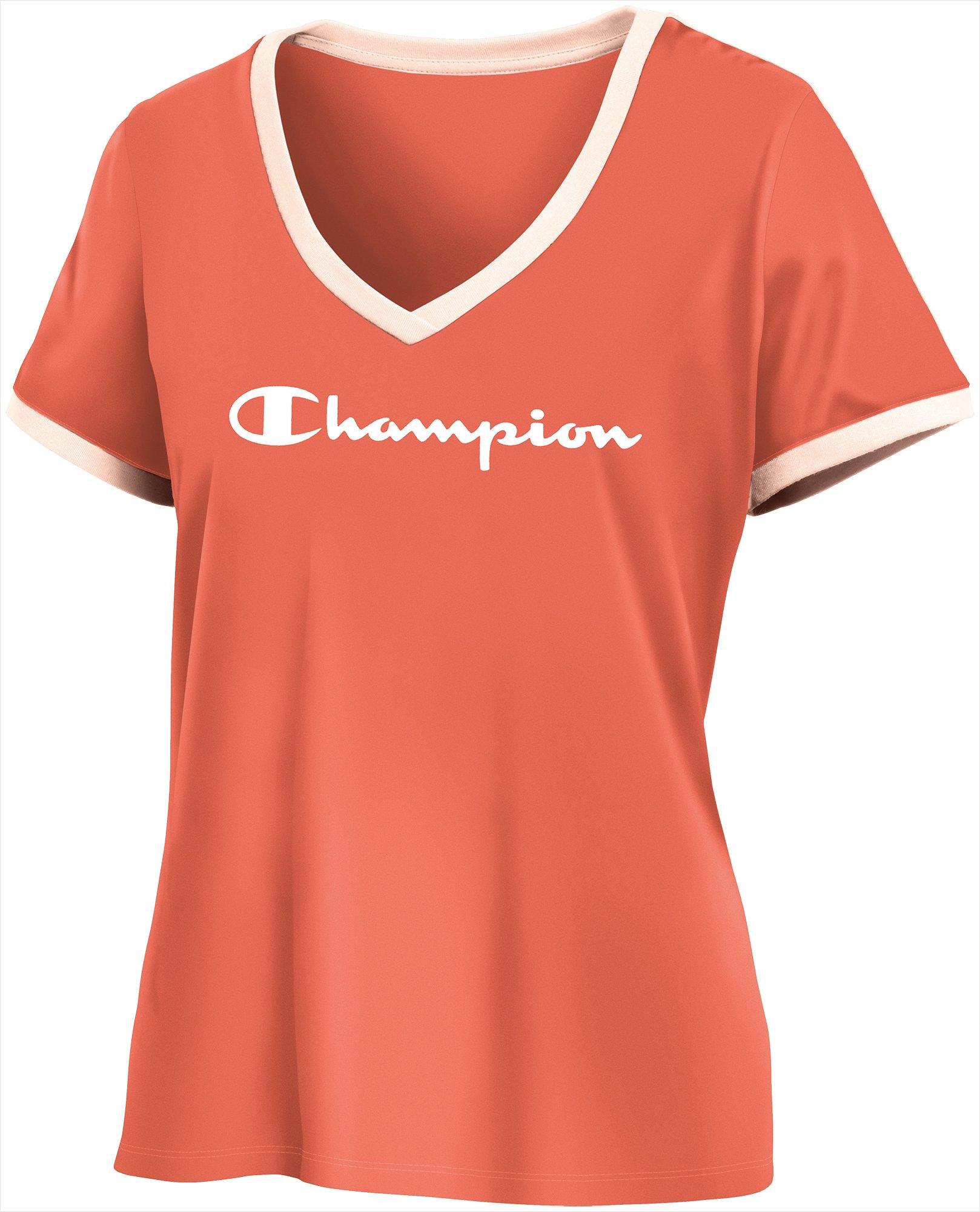 Champion Womens Classic Logo Ringer V-Neck T-Shirt | Bealls Florida