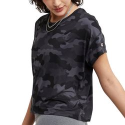 Champion Womens Camo Soft Touch Essential Short Sleeve Tee