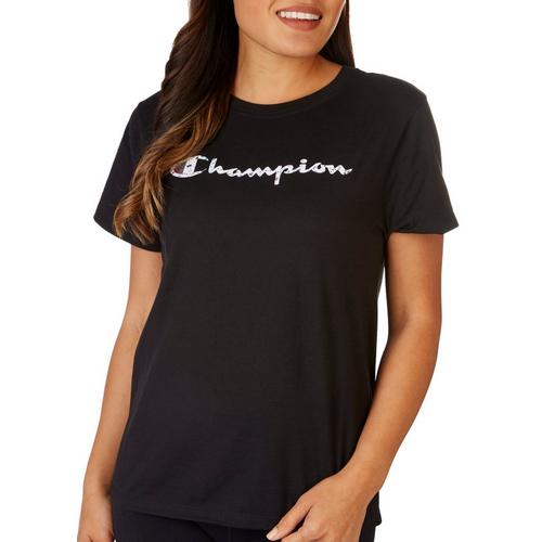 Champion Womens Authentic Confetti Script Logo Tee