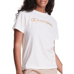 Champion Womens Classic T-Shirt With Foil Print