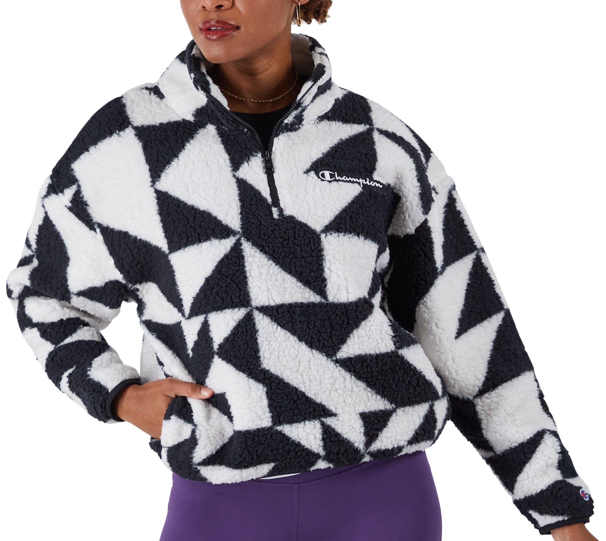 Womens Cozy Sherpa 1/4 Zip Long Sleeve Sweatshirts