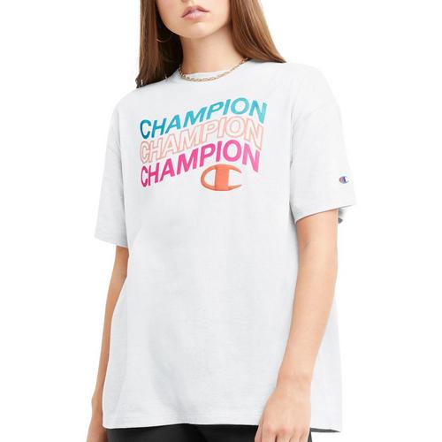 Champion Womens Classic Loose Wave Logo T-Shirt
