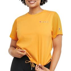 Womens Solid Campus Drawstring Tee