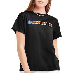 Champion Womens Classic Ombre Wave Logo T-Shirt