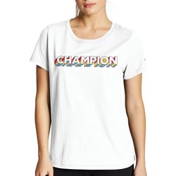 Champion Womens Rainbow Logo T-shirt