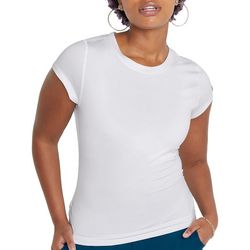 Champion Womens Solid Soft Touch Ruched Side T-Shirt