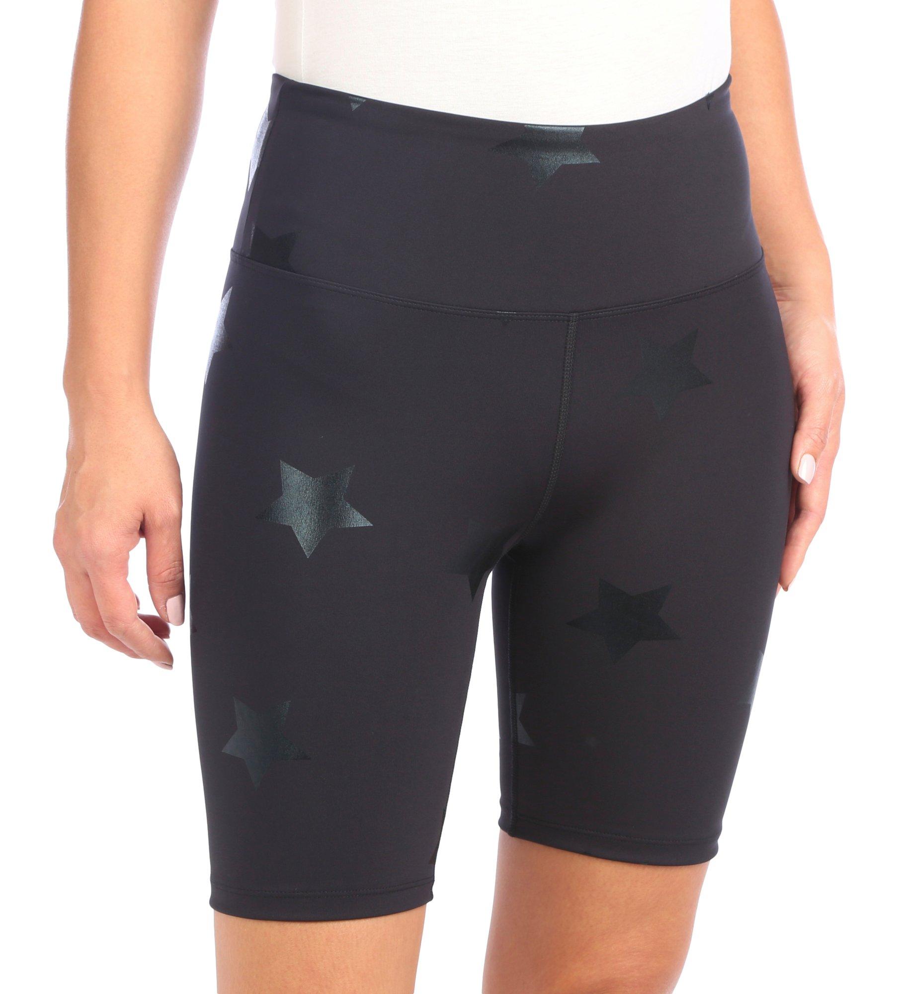 Nanette Lepore Womens 8.5 in. Foil Shining Star Bike Shorts