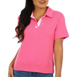 Womens Short Sleeve Trimmed Polo