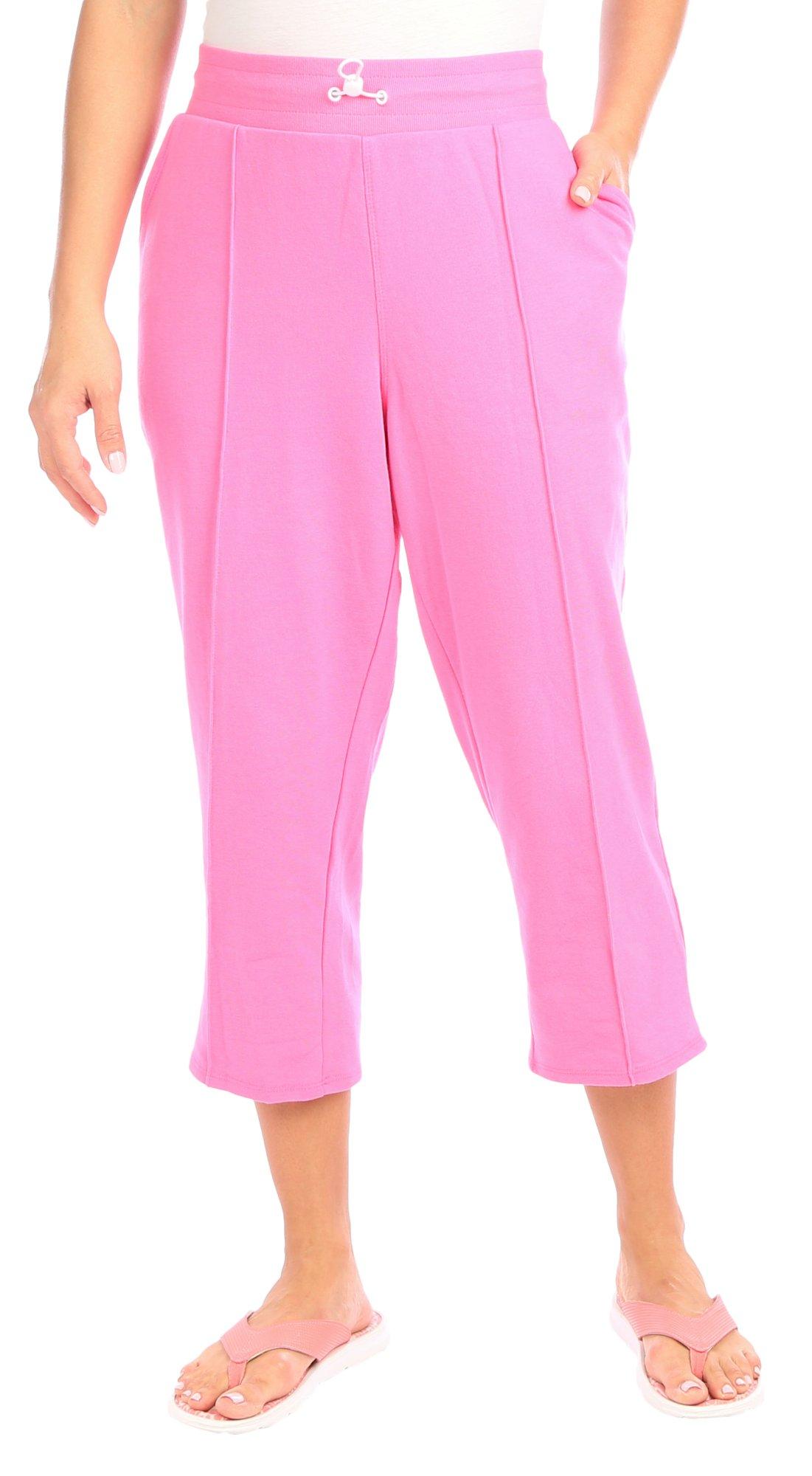 Womens 24 in. Pintuck Straight Capris