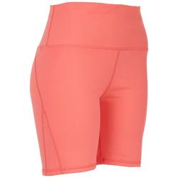 Womens 7 in. Solid Pocket Bike Shorts